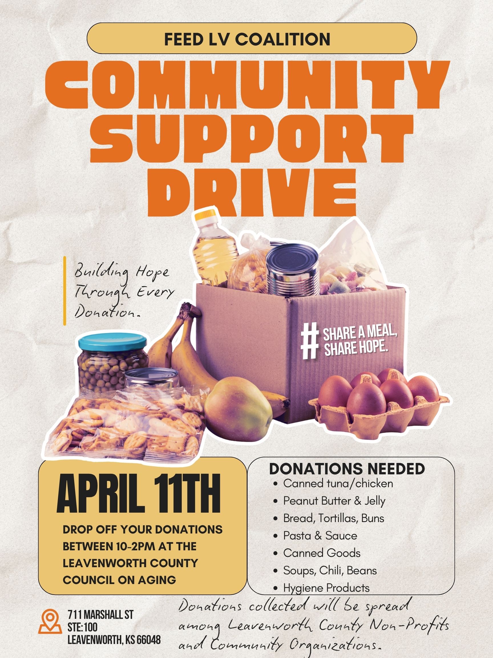 Community Support Drive April 11th (1)